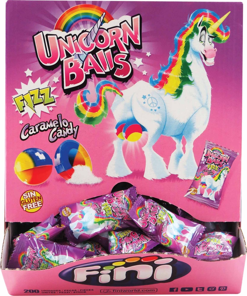 Fini Unicorn Balls Bubblegum Candy Bar Sydney